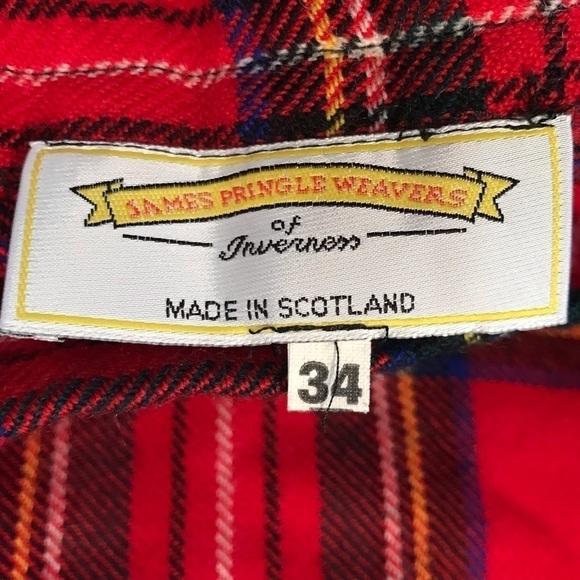 James Pringle Weavers of Inverness, Clueless, Wool Plaid Skirt, Scotland, Size34 - Picture 9 of 10